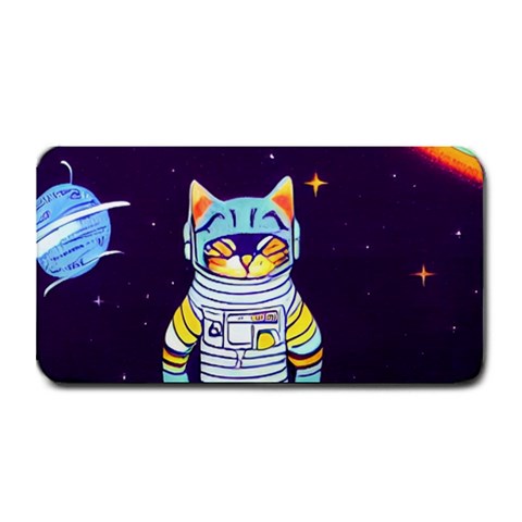 Cat Astronaut Space Retro Universe Medium Bar Mat from ArtsNow.com 16 x8.5  Bar Mat