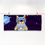 Cat Astronaut Space Retro Universe Hand Towel
