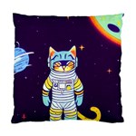 Cat Astronaut Space Retro Universe Standard Cushion Case (One Side)