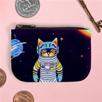 Cat Astronaut Space Retro Universe Mini Coin Purse