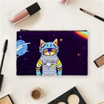 Cat Astronaut Space Retro Universe Cosmetic Bag (Medium)