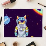 Cat Astronaut Space Retro Universe Cosmetic Bag (XL)