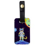 Cat Astronaut Space Retro Universe Luggage Tag (one side)