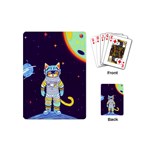 Cat Astronaut Space Retro Universe Playing Cards Single Design (Mini)