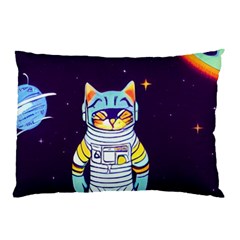 Cat Astronaut Space Retro Universe Pillow Case (Two Sides) from ArtsNow.com Back