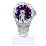 Cat Astronaut Space Retro Universe Plastic Nurses Watch