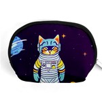 Cat Astronaut Space Retro Universe Accessory Pouch (Medium)