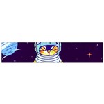 Cat Astronaut Space Retro Universe Small Premium Plush Fleece Scarf