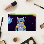 Cat Astronaut Space Retro Universe Cosmetic Bag (XS)