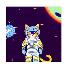 Cat Astronaut Space Retro Universe Duvet Cover Double Side (Full/ Double Size) from ArtsNow.com Front
