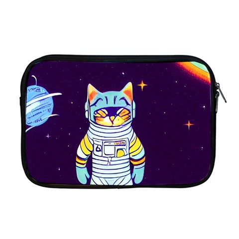 Cat Astronaut Space Retro Universe Apple MacBook Pro 17  Zipper Case from ArtsNow.com Front