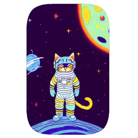 Cat Astronaut Space Retro Universe Waist Pouch (Large) from ArtsNow.com Front