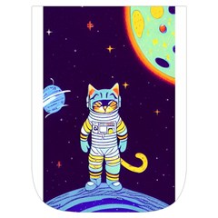 Cat Astronaut Space Retro Universe Waist Pouch (Large) from ArtsNow.com Front Pocket