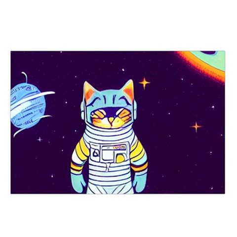 Cat Astronaut Space Retro Universe Waist Pouch (Large) from ArtsNow.com Loop