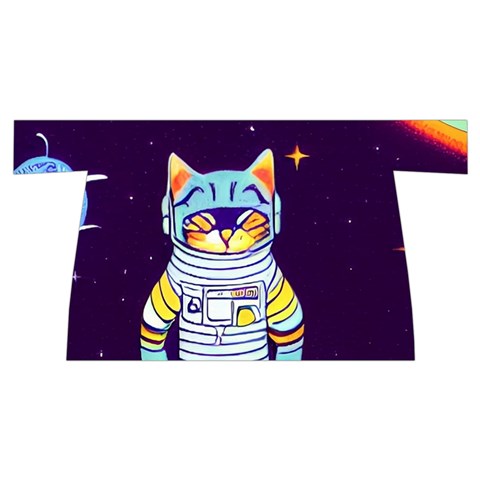 Cat Astronaut Space Retro Universe Wristlet Pouch Bag (Small) from ArtsNow.com Back