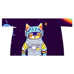 Cat Astronaut Space Retro Universe Wristlet Pouch Bag (Small) from ArtsNow.com Back