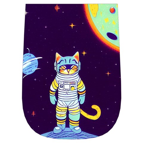 Cat Astronaut Space Retro Universe Wristlet Pouch Bag (Small) from ArtsNow.com Right Side