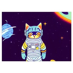 Cat Astronaut Space Retro Universe Wristlet Pouch Bag (Small) from ArtsNow.com Belt Loop
