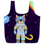 Cat Astronaut Space Retro Universe Full Print Recycle Bag (XXXL)