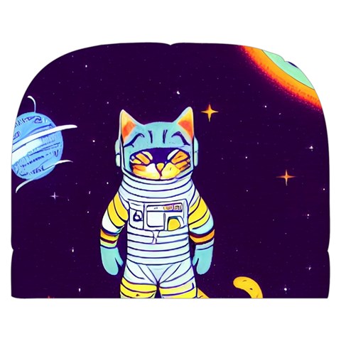 Cat Astronaut Space Retro Universe Make Up Case (Small) from ArtsNow.com Front