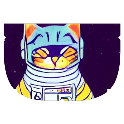 Cat Astronaut Space Retro Universe Make Up Case (Small) from ArtsNow.com Side Left
