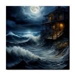House Waves Storm Tile Coaster