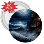 House Waves Storm 3  Buttons (100 pack) 