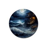 House Waves Storm Rubber Round Coaster (4 pack)