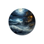 House Waves Storm Magnet 3  (Round)