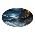 House Waves Storm Oval Magnet