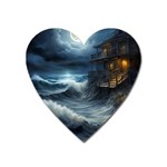 House Waves Storm Heart Magnet