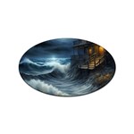 House Waves Storm Sticker Oval (100 pack)