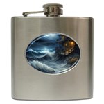 House Waves Storm Hip Flask (6 oz)