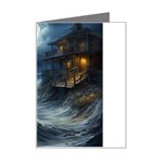 House Waves Storm Mini Greeting Card