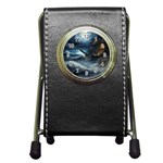 House Waves Storm Pen Holder Desk Clock