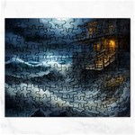 House Waves Storm Rectangular Jigsaw Puzzl