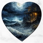 House Waves Storm Jigsaw Puzzle (Heart)