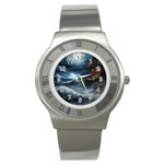 House Waves Storm Stainless Steel Watch