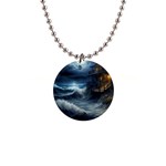 House Waves Storm 1  Button Necklace