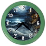 House Waves Storm Color Wall Clock