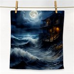 House Waves Storm Face Towel