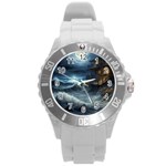 House Waves Storm Round Plastic Sport Watch (L)