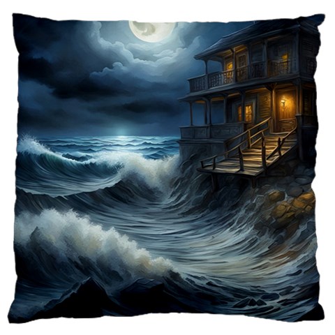 House Waves Storm Large Cushion Case (One Side) from ArtsNow.com Front