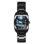 House Waves Storm Stainless Steel Barrel Watch