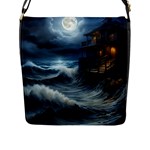House Waves Storm Flap Closure Messenger Bag (L)
