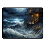 House Waves Storm Two Sides Fleece Blanket (Small)