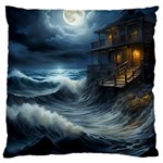 House Waves Storm Large Premium Plush Fleece Cushion Case (One Side)