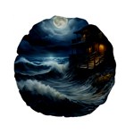 House Waves Storm Standard 15  Premium Flano Round Cushions