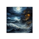 House Waves Storm Satin Bandana Scarf 22  x 22 