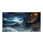 House Waves Storm Satin Wrap 35  x 70 